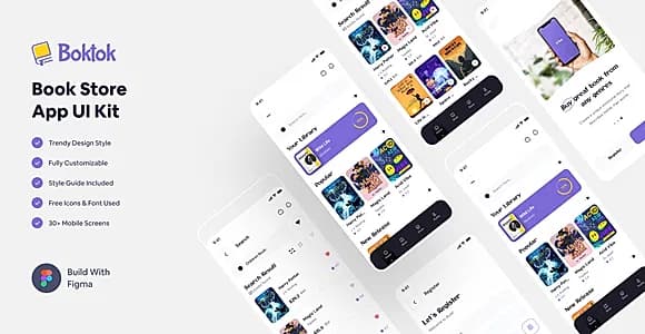 Boktok - Book Store App Figma UI Template