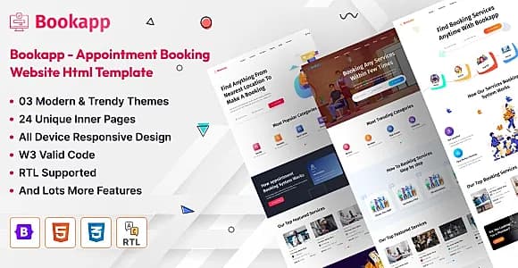 BookApp - Appointment Booking Website HTML Template