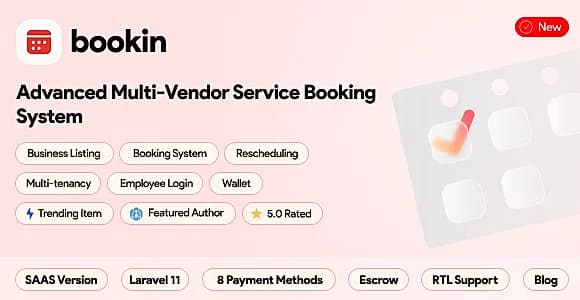 Bookin SaaS - Multi Vendor Service Booking System