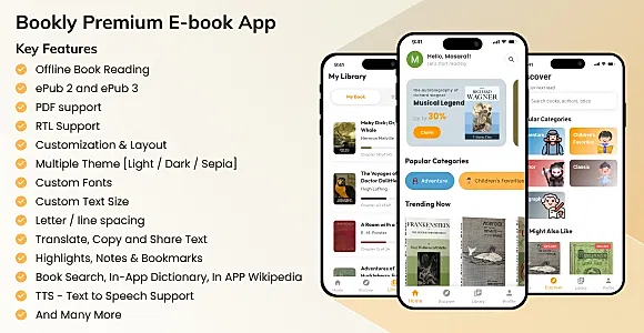 Bookly - Advanced Native Flutter eBook and PDF Reader