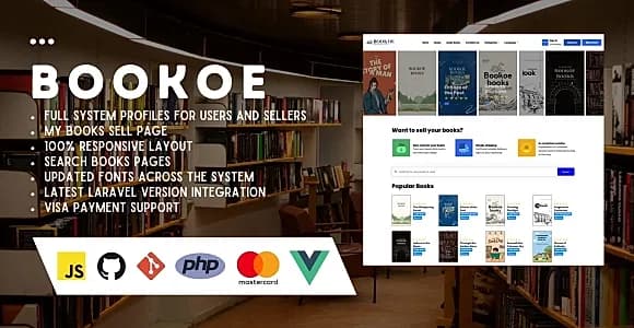 Bookoe - BookStore Script System with website