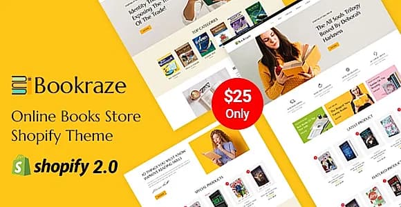 Bookraze - Online Books Store Shopify 2.0 Responsive Theme
