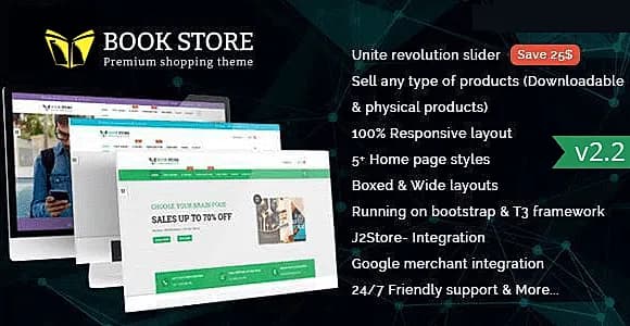 Bookstore - Responsive Joomla Ecommerce Template