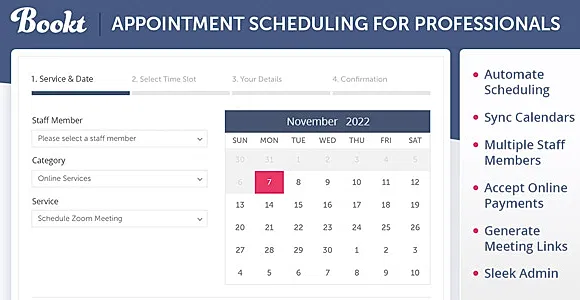 BooktPRO WordPress Plugin