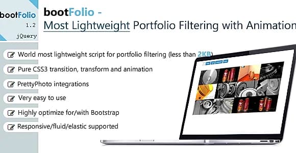 bootFolio - Most Lightweight Portfolio Filtering