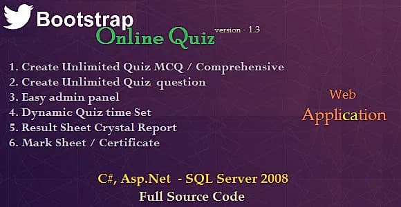 BootStrap Online Quiz - Asp.Net C#