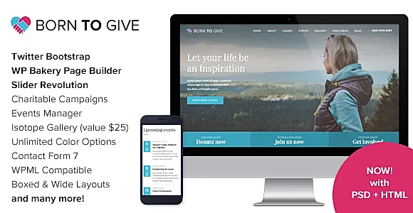 Born To Give WordPress Theme