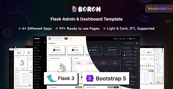 Boron - Flask Admin & Dashboard Template