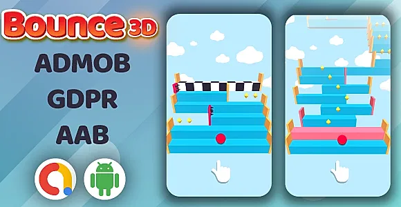Bounce3D Jumping Ball Android Game + Admob