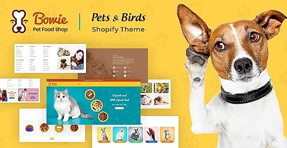 Bowie | Pets, Birds and Dogs Shopify Theme