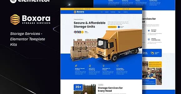 Boxora - Storage Service Elementor Template Kit