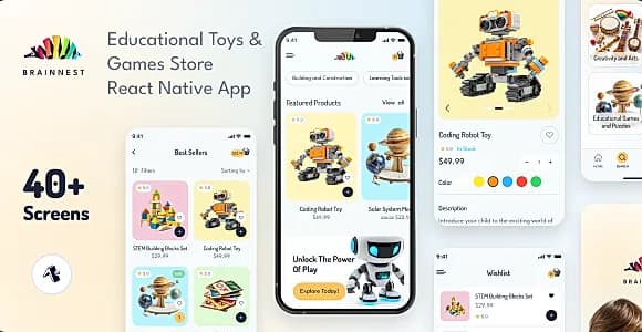 BrainNest - Educational Toys & Games Store App | Expo 51.0.9 | Frontend