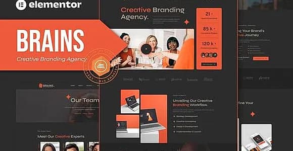 Brains - Creative Branding Agency Elementor Template Kit