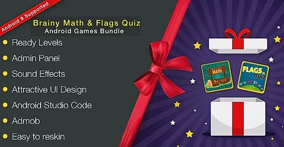Brainy Math & Flags Quiz Android Games Bundle