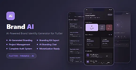 Brand AI - Flutter AI Business Name & Branding Generator (Android & iOS)