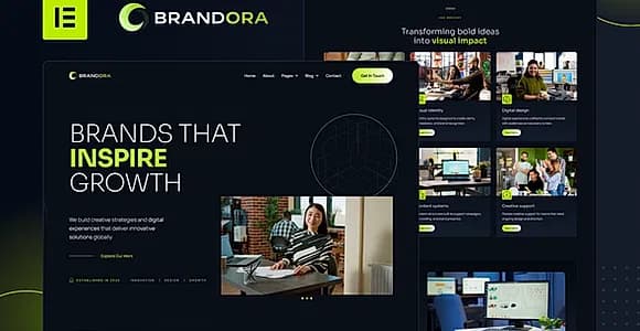 Brandora - Creative Agency Elementor Pro Template Kit
