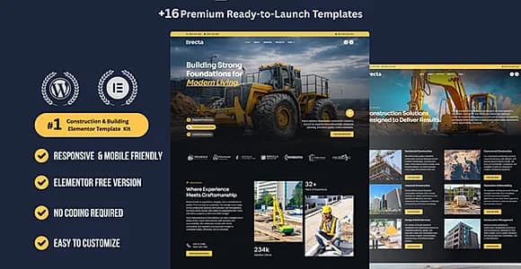 Brecta - Construction & Building Elementor Template Kit