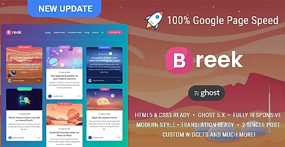 Breek - A Masonry Theme for Ghost