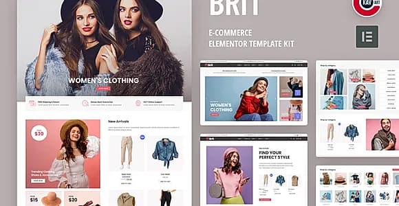 Brit - WooCommerce Elementor Pro Template Kit
