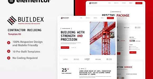Buildex - Contractor Building Elementor Template Kit