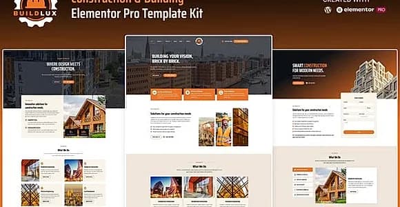 Buildlux - Construction Elementor Pro Template Kit
