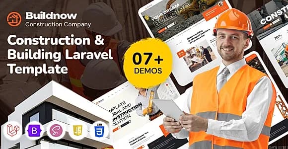 Buildnow - Construction & Building Laravel Template