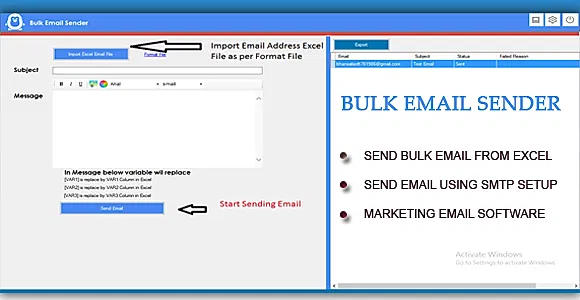 Bulk EMAIL Marketing Software  using Any SMTP