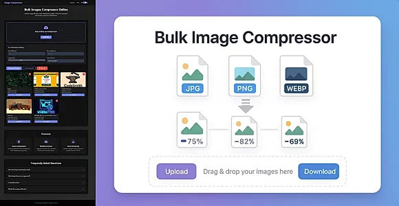 Bulk Image Compressor – Optimize JPG, PNG & WebP with One Click