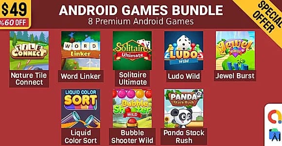 Bundle 8 Android Studio Games with AdMob Ads