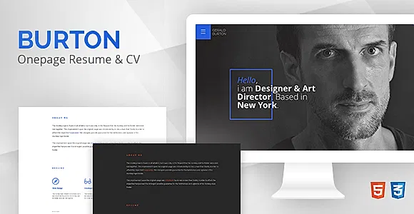 Burton – One Page Resume & CV Template
