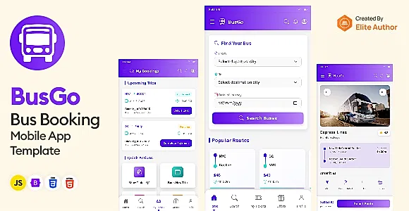BusGo - Bus Booking Mobile App Template