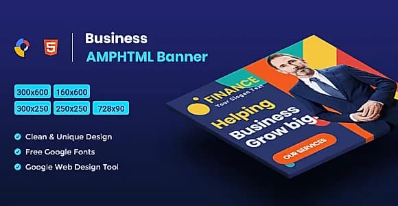 Business AMPHTML Banners Ads Template