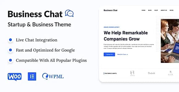 Business Chat WordPress Theme