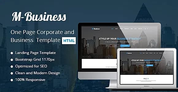 M-Business One Page Corporate and Business Template