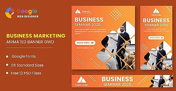 Business Seminar Animated Banner Google Web Designer