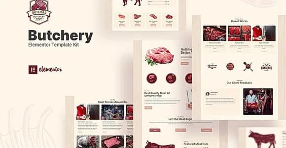Butcha - Butchery Shop Elementor Template Kit