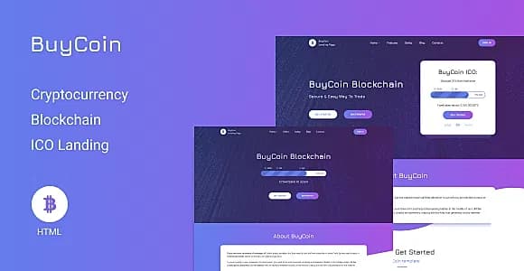 BuyCoin – Cryptocurrency Landing Page