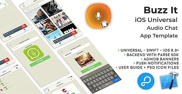Buzz It | iOS Universal Public Audio Chat App (Swift)