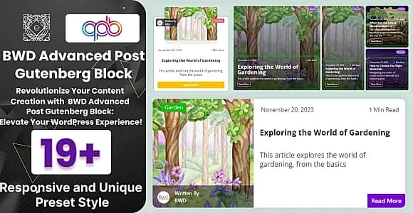 BWD Advanced Post Block WordPress Plugin