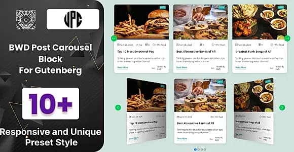 BWD Post Carousel Block WordPress Plugin