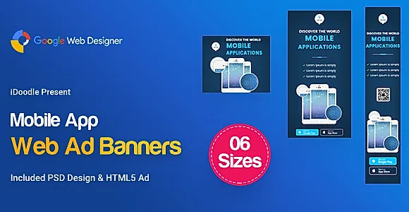 C21 - Mobile App Banners HTML5 Ad - GWD & PSD
