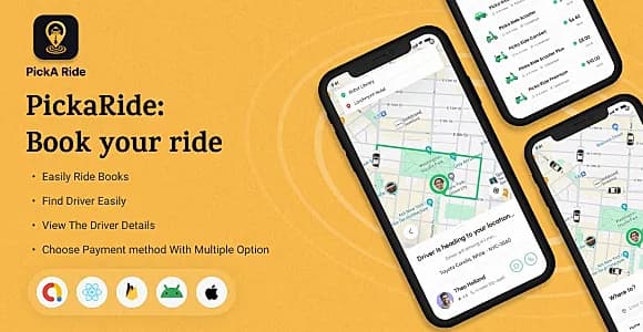 Cab booking app - Template app - React Native