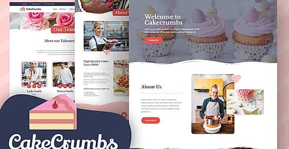 Cakecrumbs - Bakery Elementor Template kit