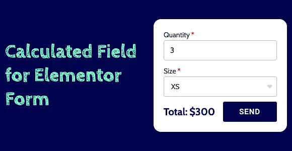 Calculated Field for Elementor Form