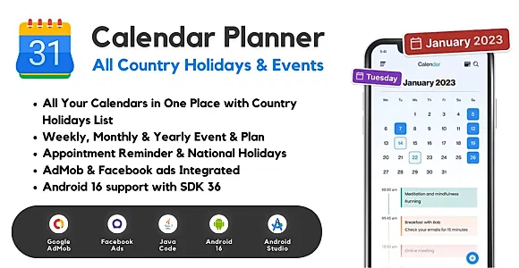 Calendar Planner - All Country Holiday & Event 2024