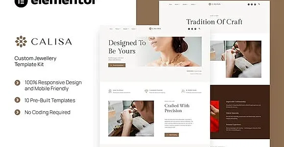 Calisa - Custom Jewellery Elementor Template Kit