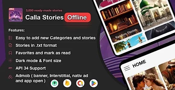 Calla English Stories app Offline - Android Studio