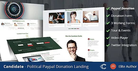 Candidate Political Donation Landing