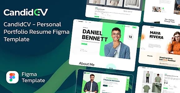 CandidCV - Personal Portfolio Resume Figma Template