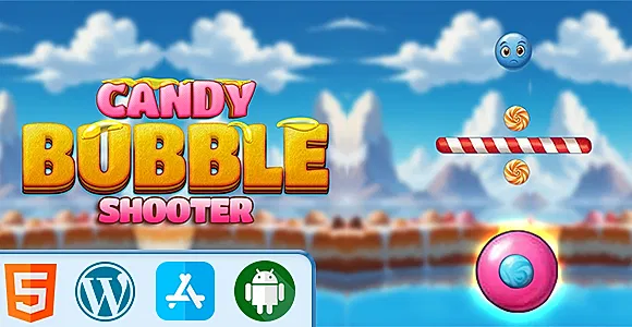 Candy Bubble Shooter Game - HTML5 Construct3 Game